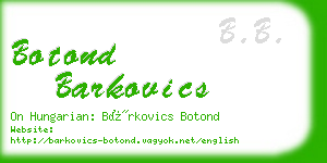 botond barkovics business card